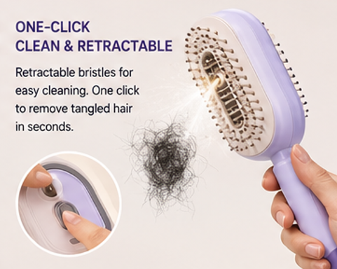 VAYRO Groom Oil Brush™ – Cordless Rechargeable Scalp Massage Oil Comb with Red Light Therapy